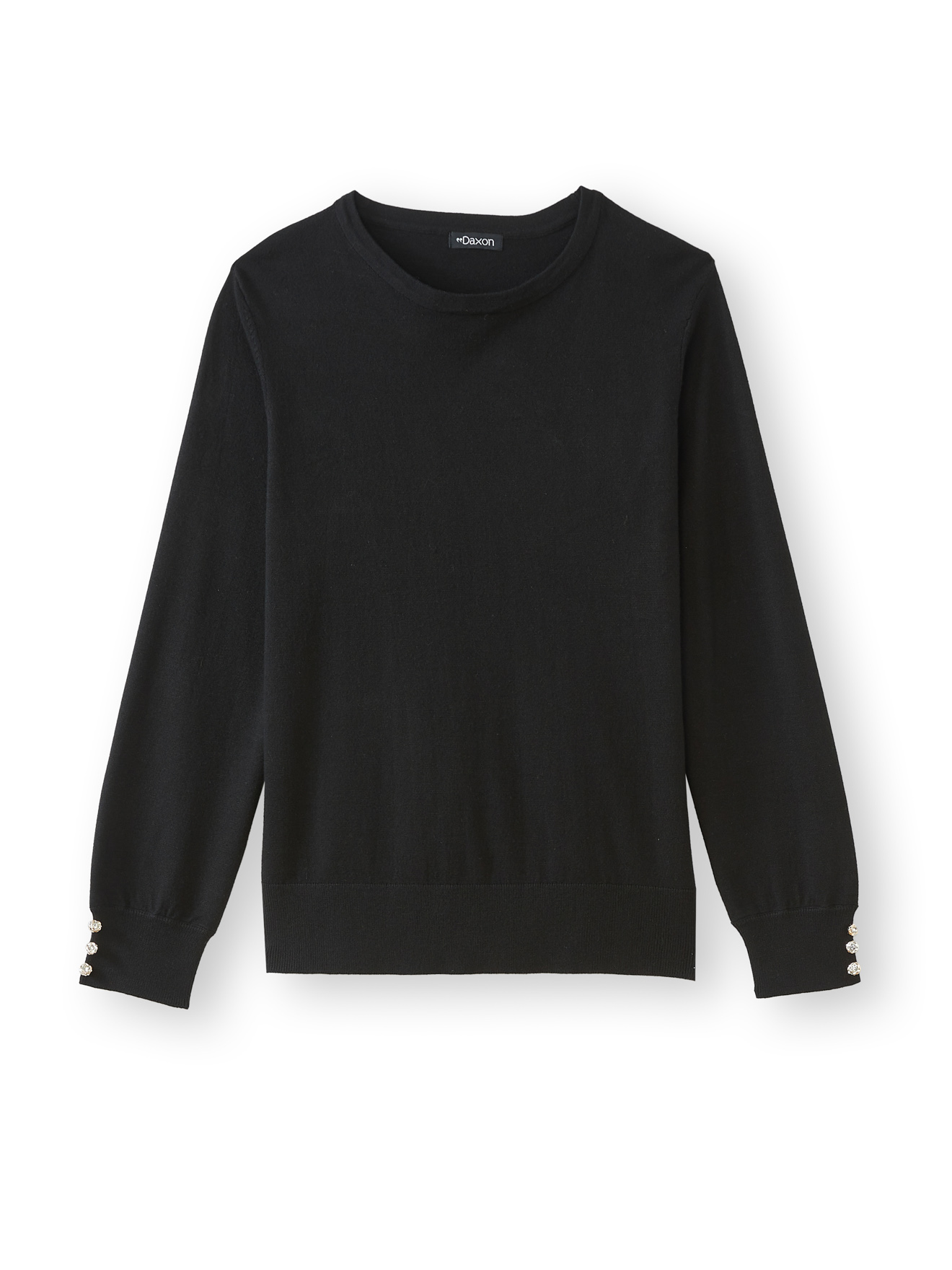 Pull boutons-bijoux aux manches