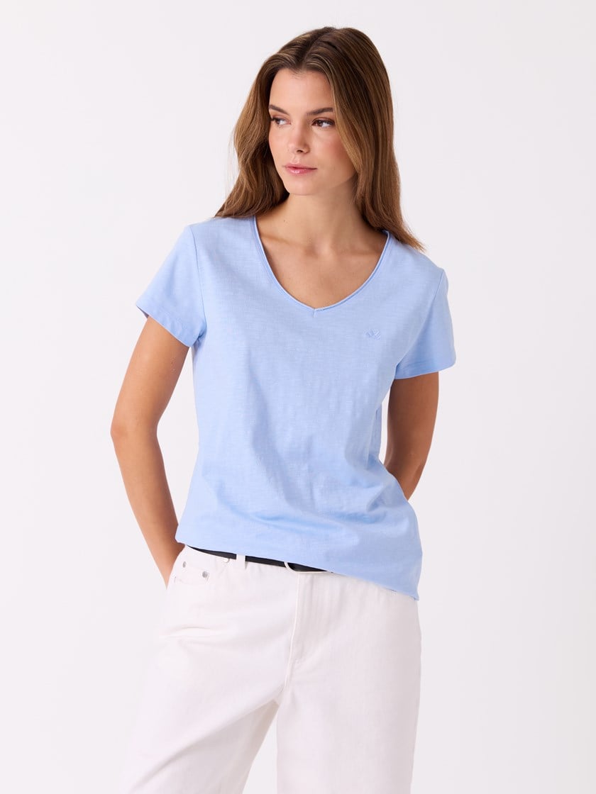 Agnais t-skjorte Chambray Blue