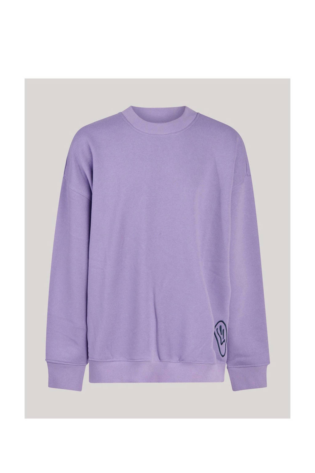 Shoeby sweater met backprint lichtpaars