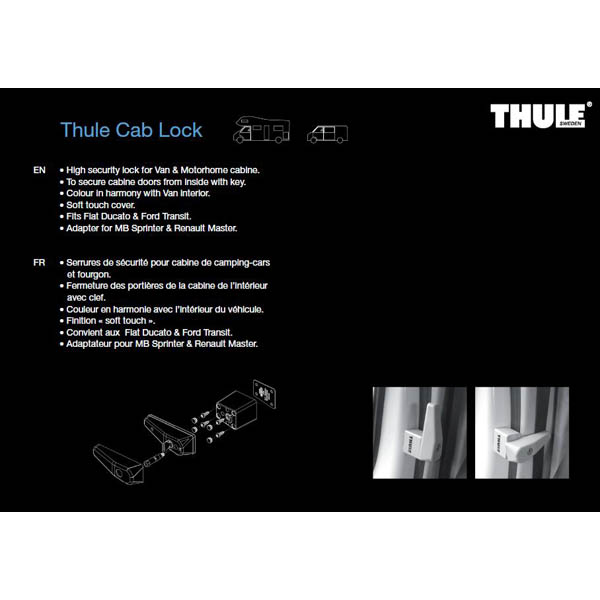 Serrures THULE CAB LOCK Mercedes Sprinter de 2006 à 2025