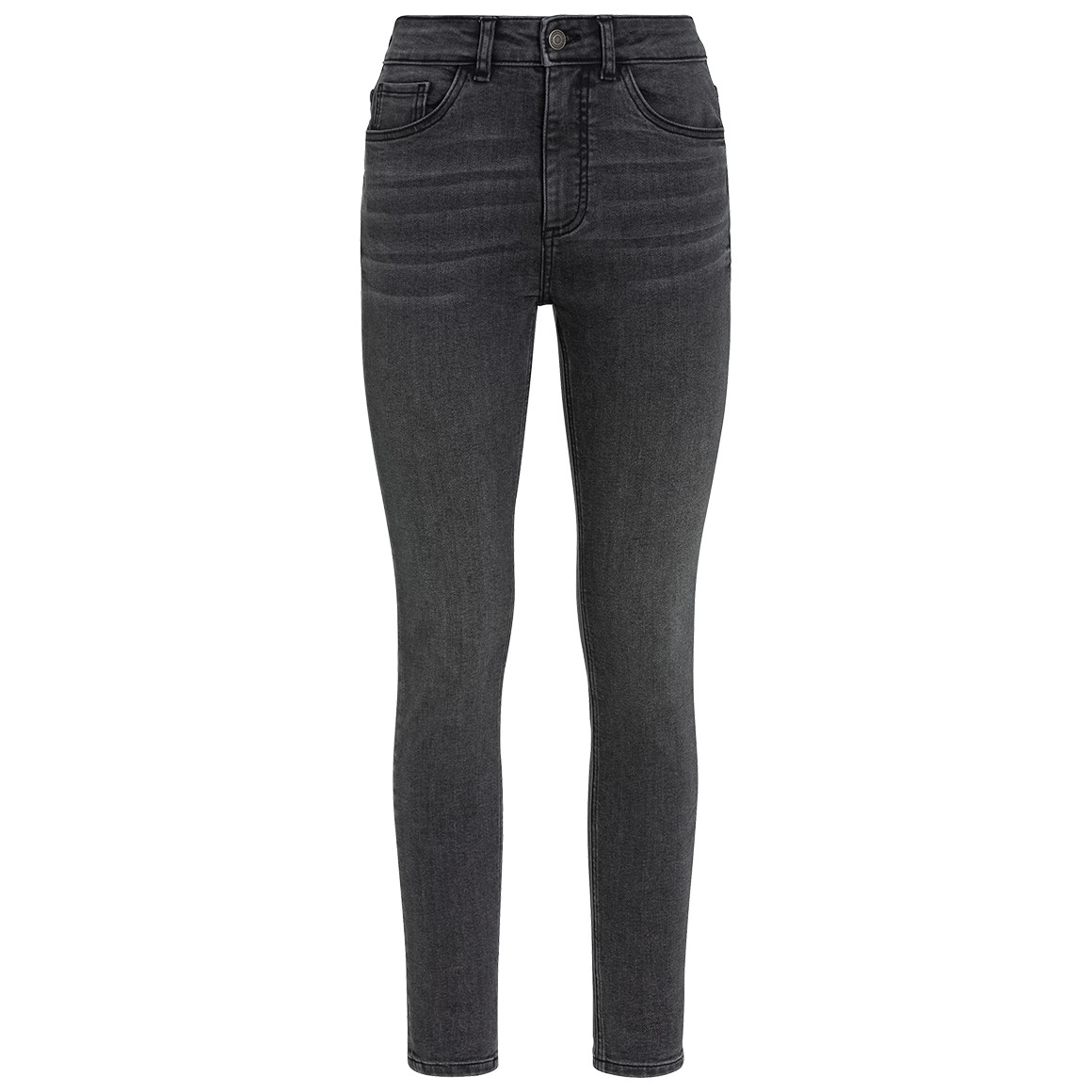 Jonas Nielsen Damen Skinny Jeans mit Used-Waschung grau