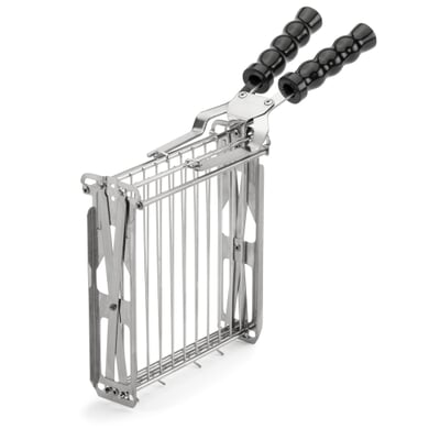 Klassischer Sandwichtoaster mit Zangen, Edelstahl CH Stecker