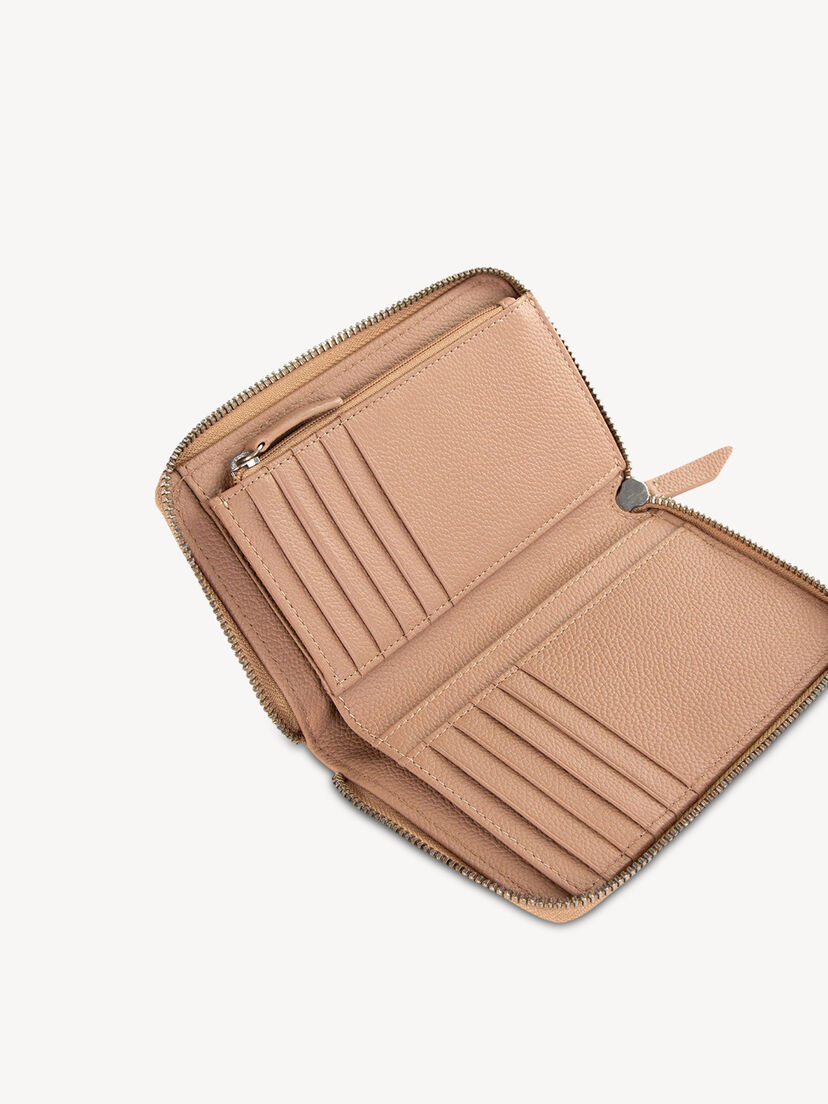 Leren Portemonnee - beige