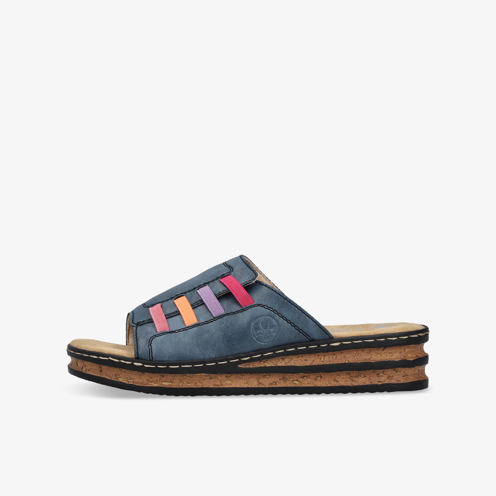 rieker Damen Pantoletten blau