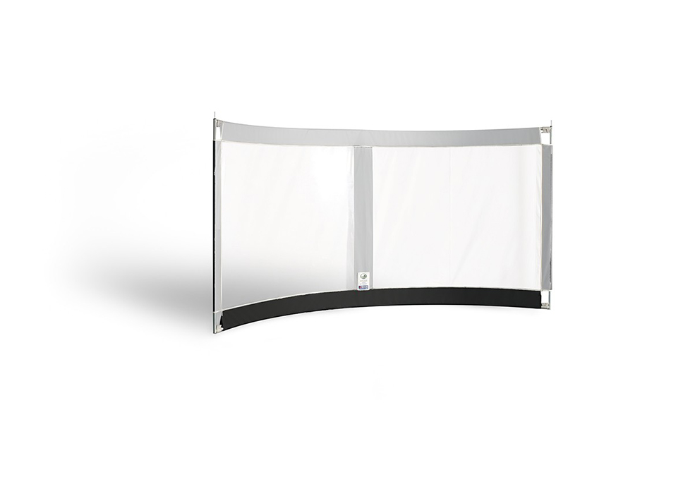 ESVO gebogen Mistral 300 met 2 ramen windscherm - Grey