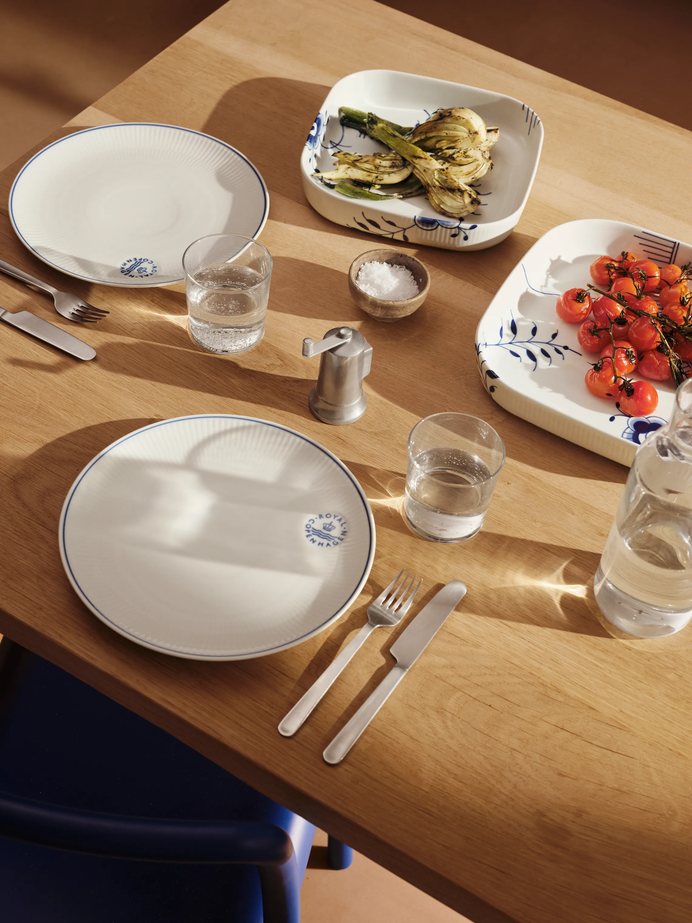 Royal Copenhagen Blå Mega Riflet Fad