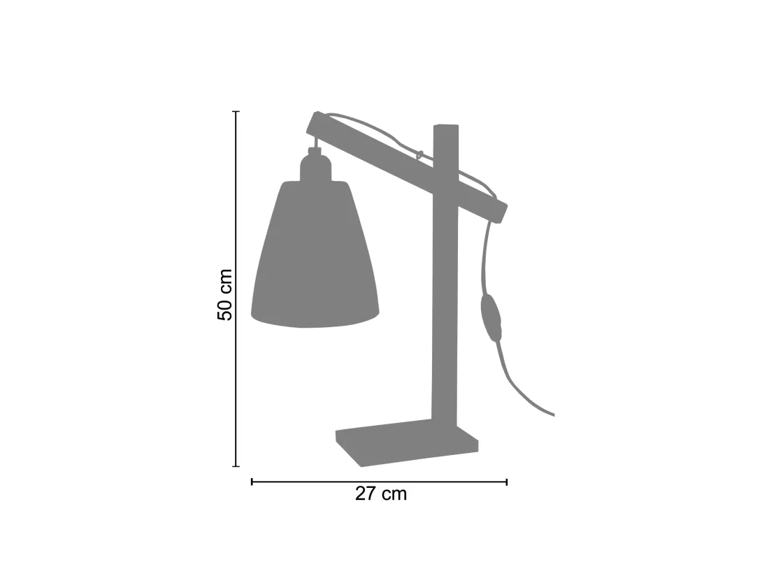 PILORI KROA - Lampe de bureau articulé bois blanc