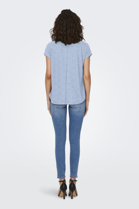 Only blauwe dames t-shirt