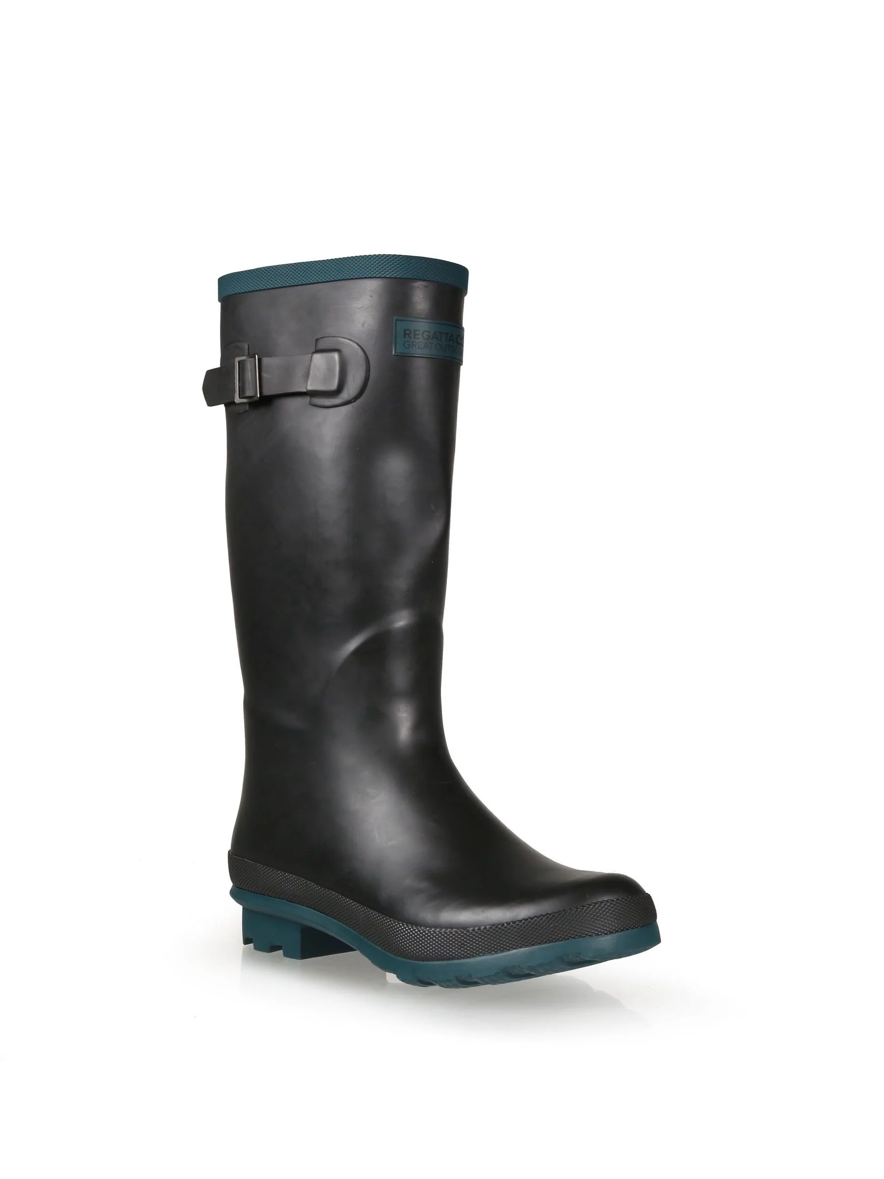 Zwart/blauwgroen - Regatta Fairweather II regenlaarzen voor dames