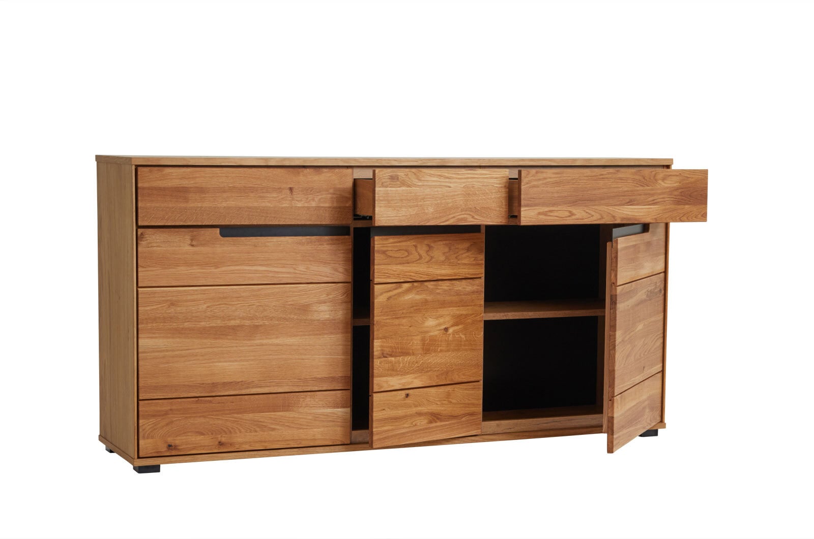 Sideboard LOLA 163 x 84 cm Eiche teilmassiv