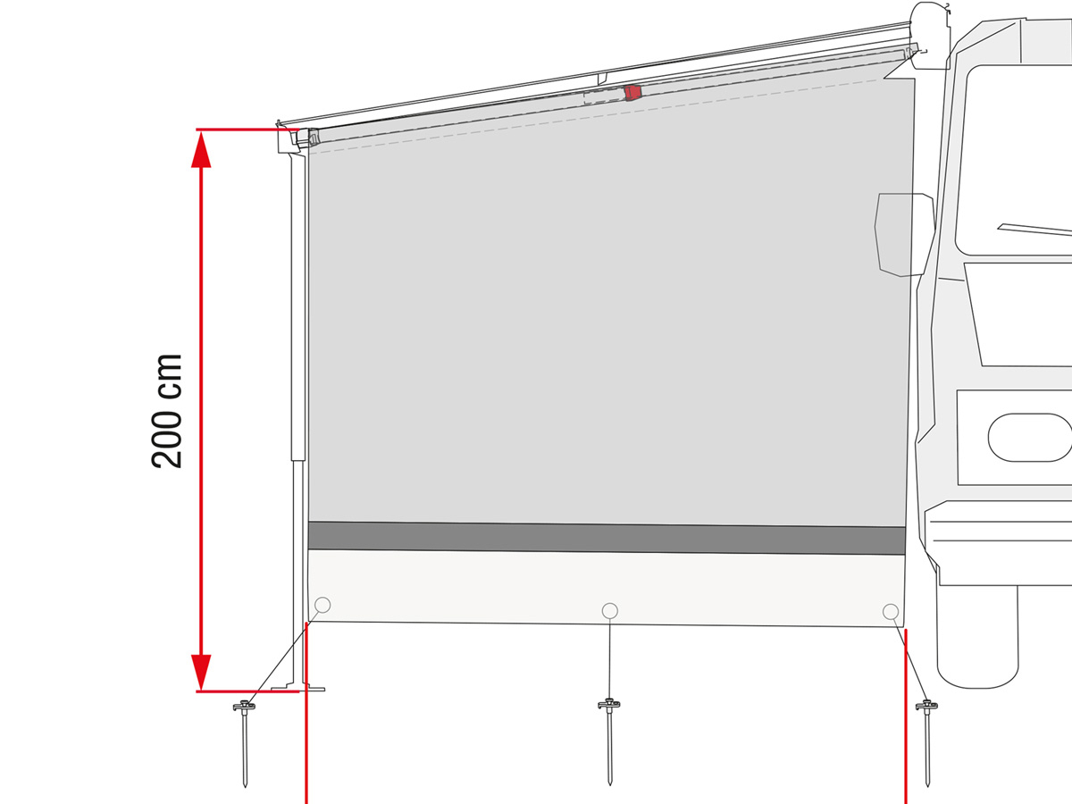 Tweedekans Fiamma Sun View Side Grey Caravanstore