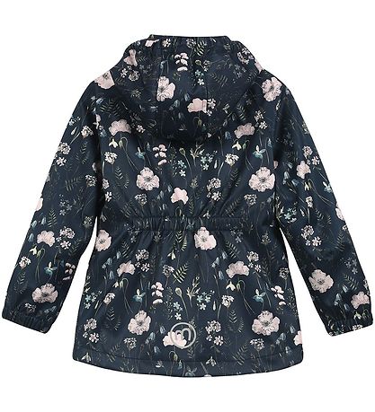Minymo Softshelljakke - Blåe Nights m. Blomster