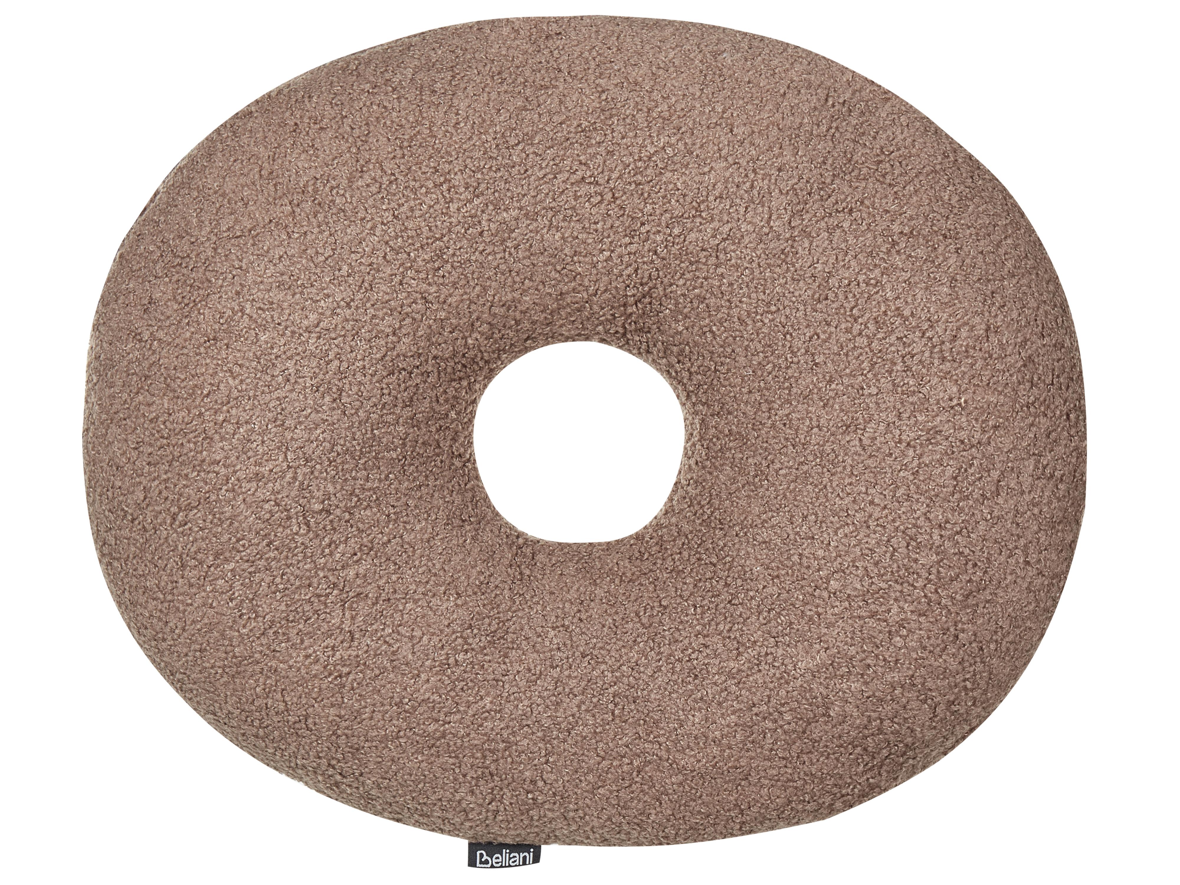Set van 2 sierkussens HESPERIS Bouclé Bruin effen