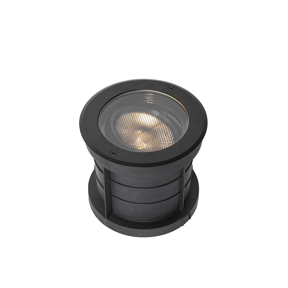 Set van 6 dimbare buiten grondspots zwart IP65 incl LED - Delux Honey