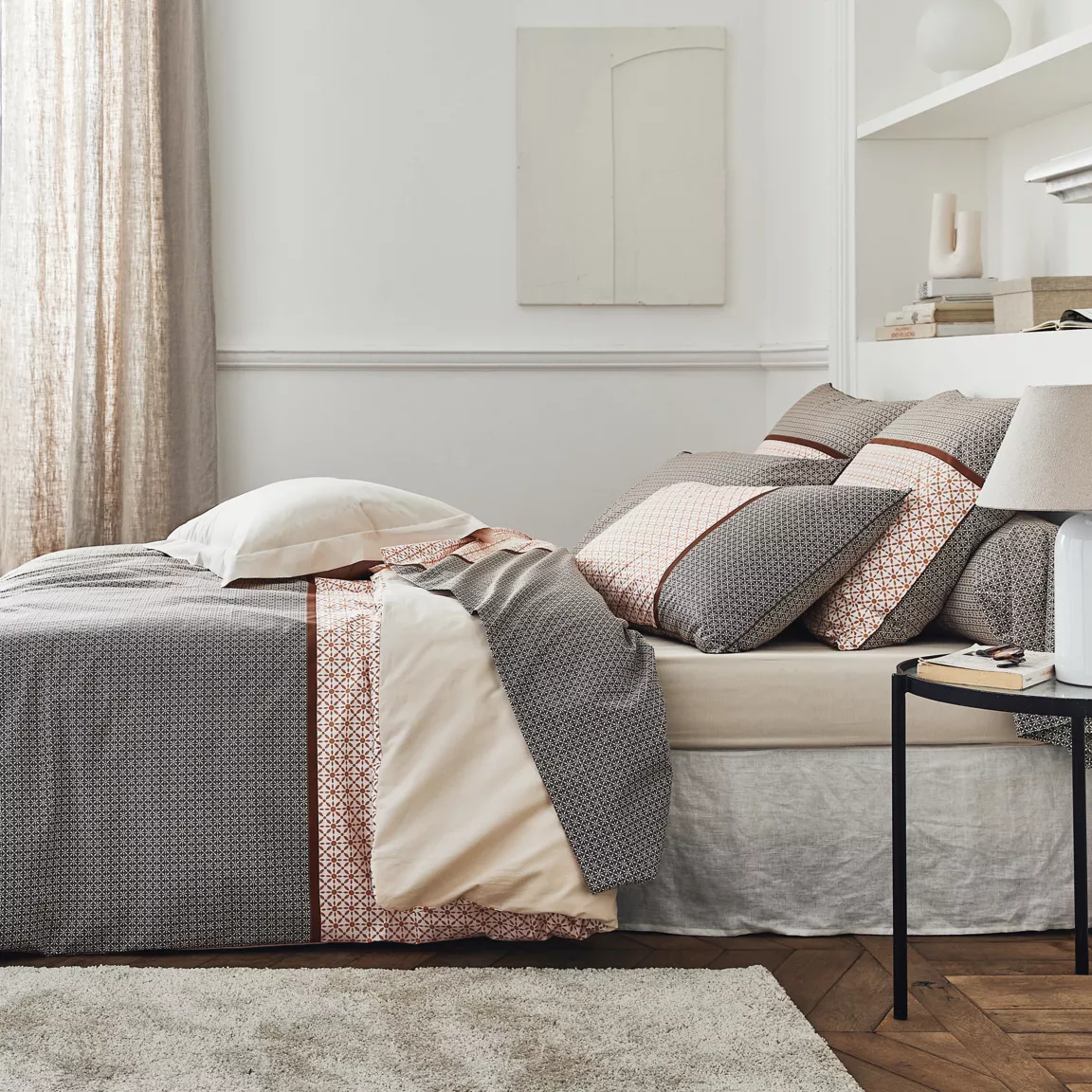 Housse de couette percale de coton (200 x 200 cm) Gabin Multicolore