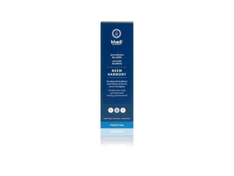 khadi Haaröl ayurvedisch Neem Harmony 50 ml Veganes und beruhigendes Öl gegen gereizte Kopfhaut und Schuppen