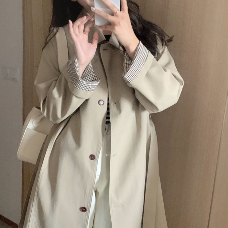 Eiffekee - Trenchcoat met enkele rij knopen