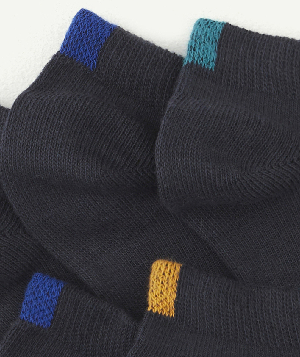 DIMLOT DE 5 PAIRES DE SOCQUETTES BLEU MARINE