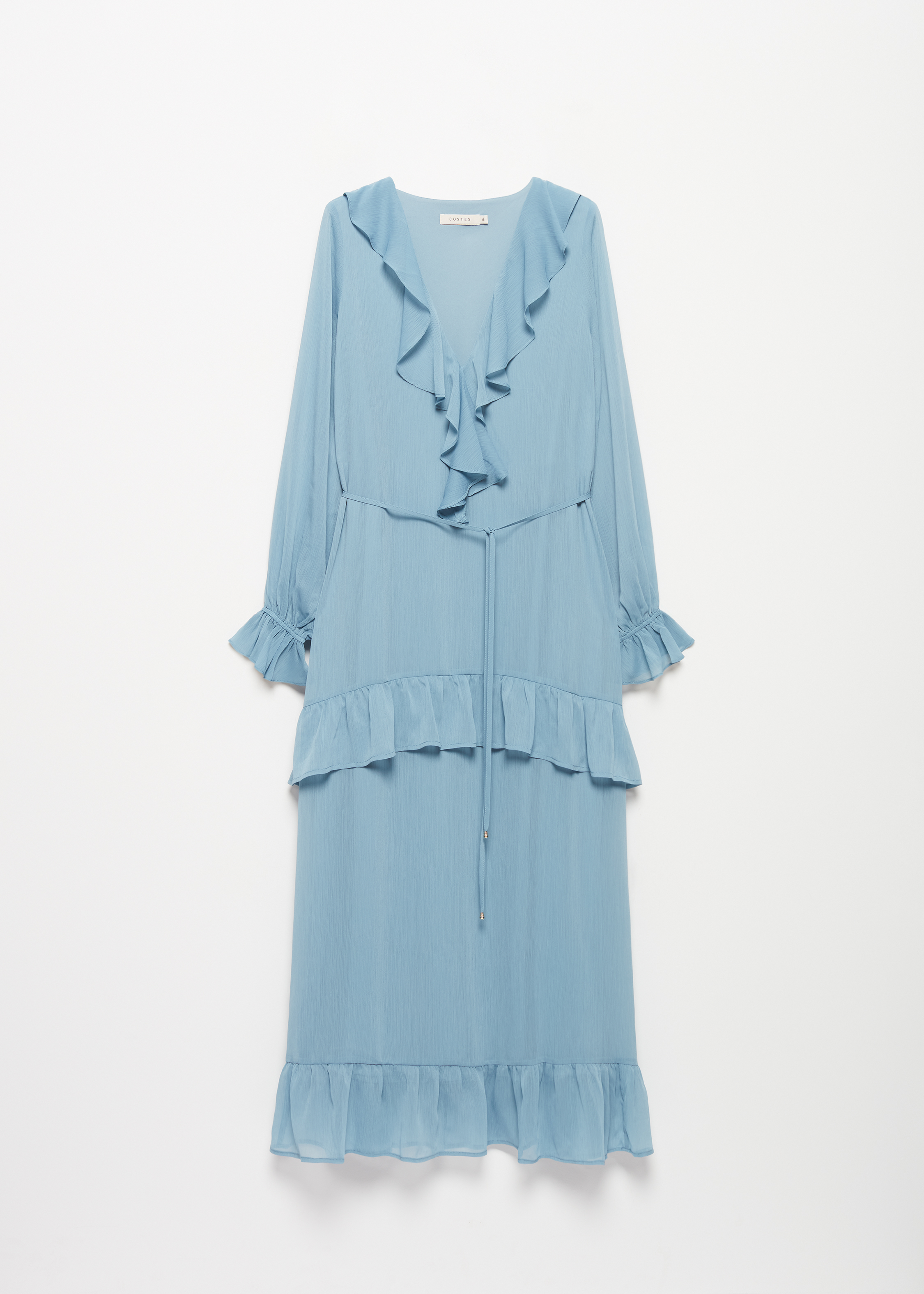 Maxi jurk met ruffles