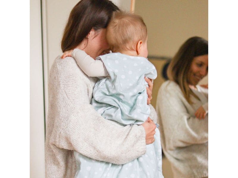 emma & noah Baby-Sommerschlafsack Punkte Mint 70 cm Sommerschlafsack für Babys