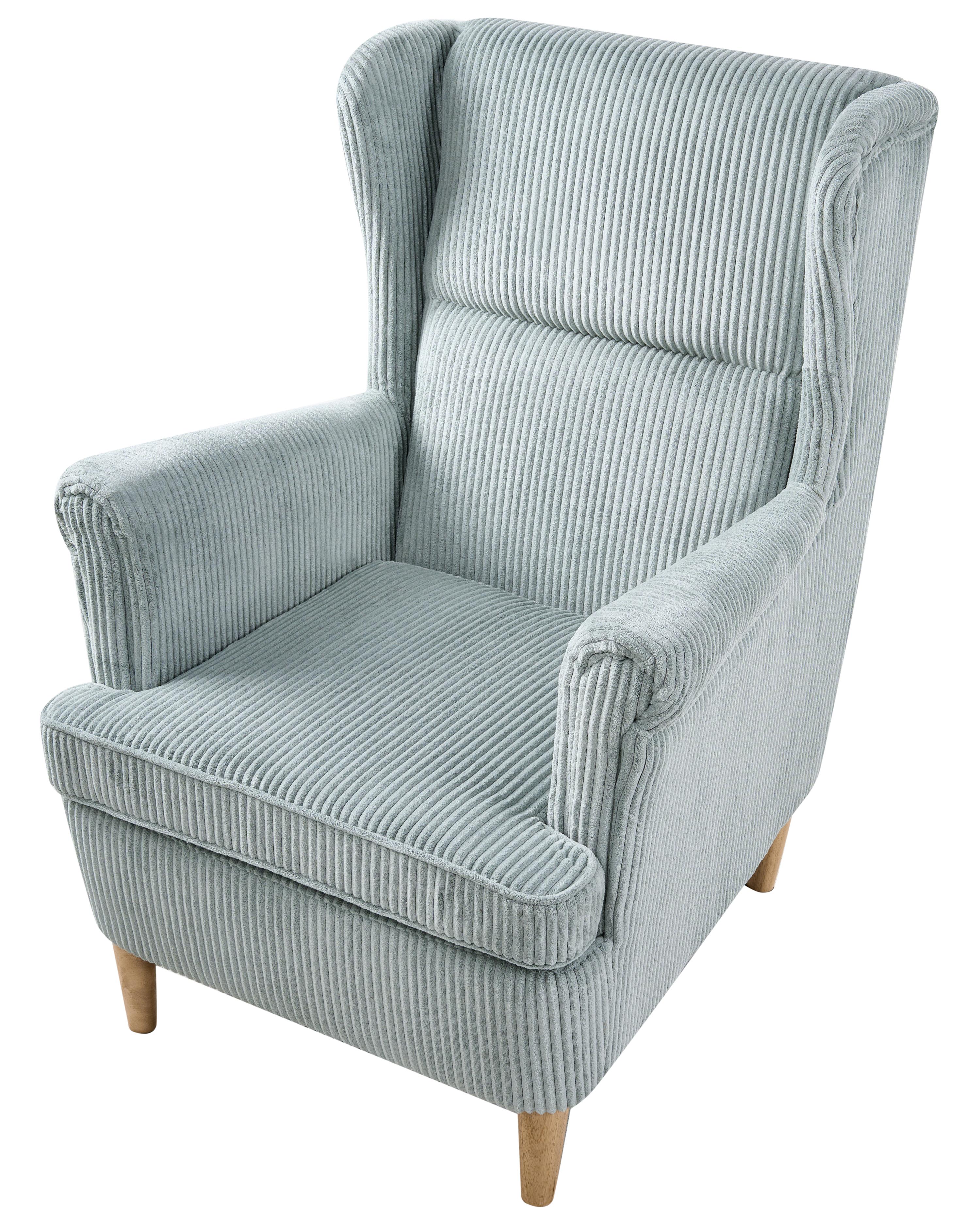 Oorfauteuil ABSON Corduroy Lichtblauw