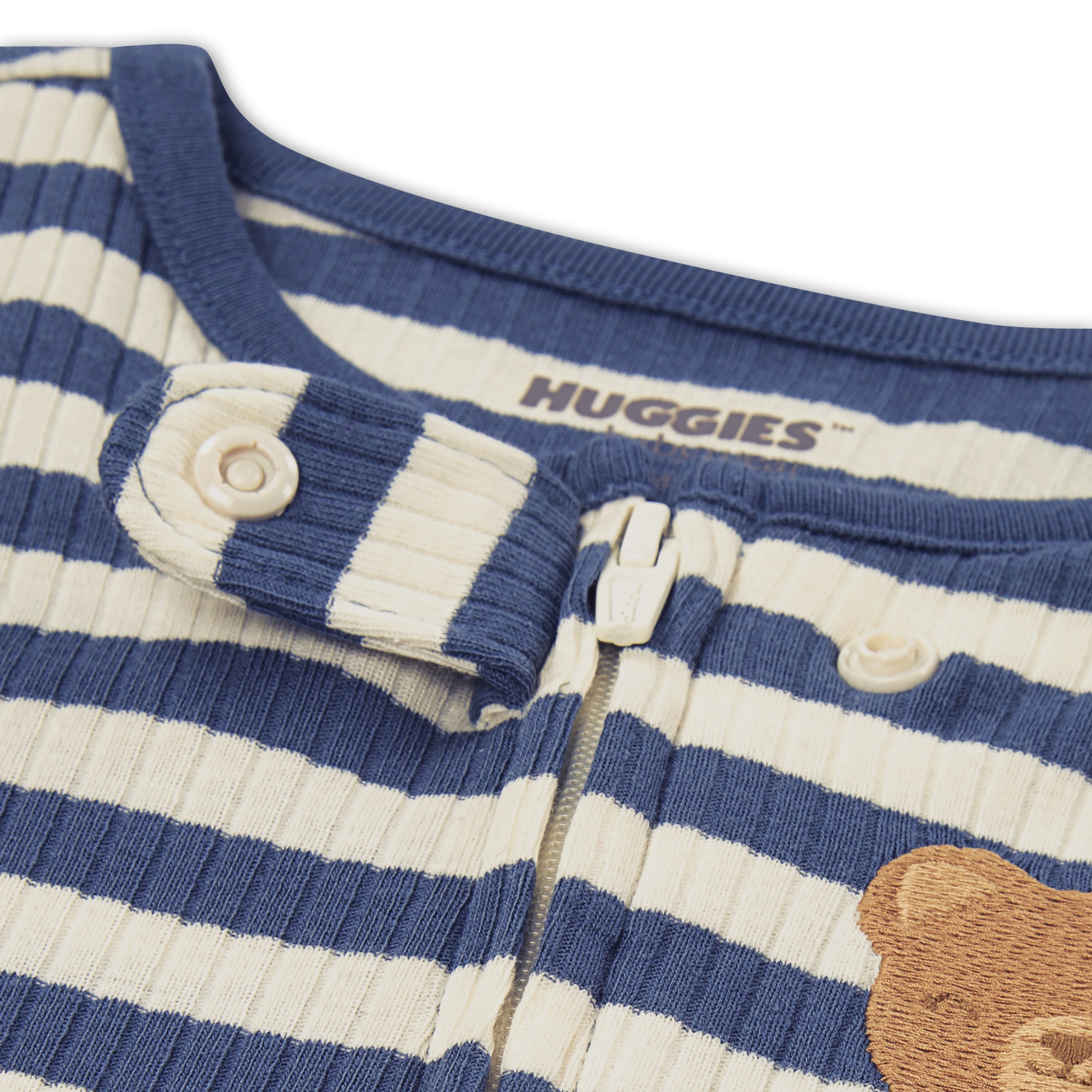 HUGGIES babywear Schlafoverall »HUGB FOOTED COVERALL« mit süsser Bärchenstickerei