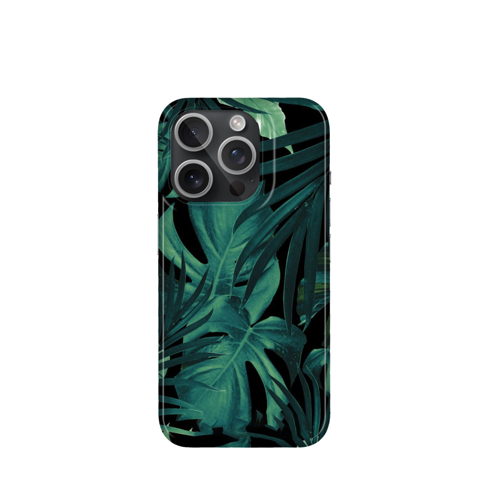 iPhone 15 Pro Kunststoff Hülle Dschungel 2 - Grün