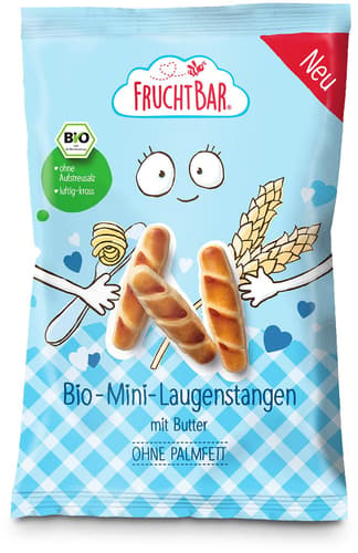 FruchtBar – Bio-Mini-Laugenstangen mit Butter