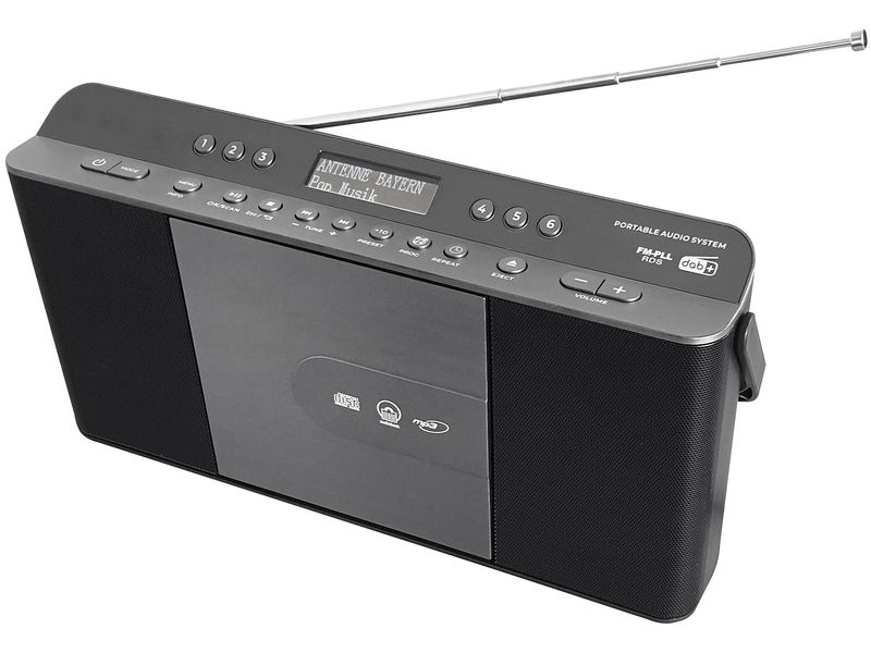 soundmaster DAB  Radio RCD1870SW Schwarz Tragbares DAB  Radio mit CD, MP3 und USB