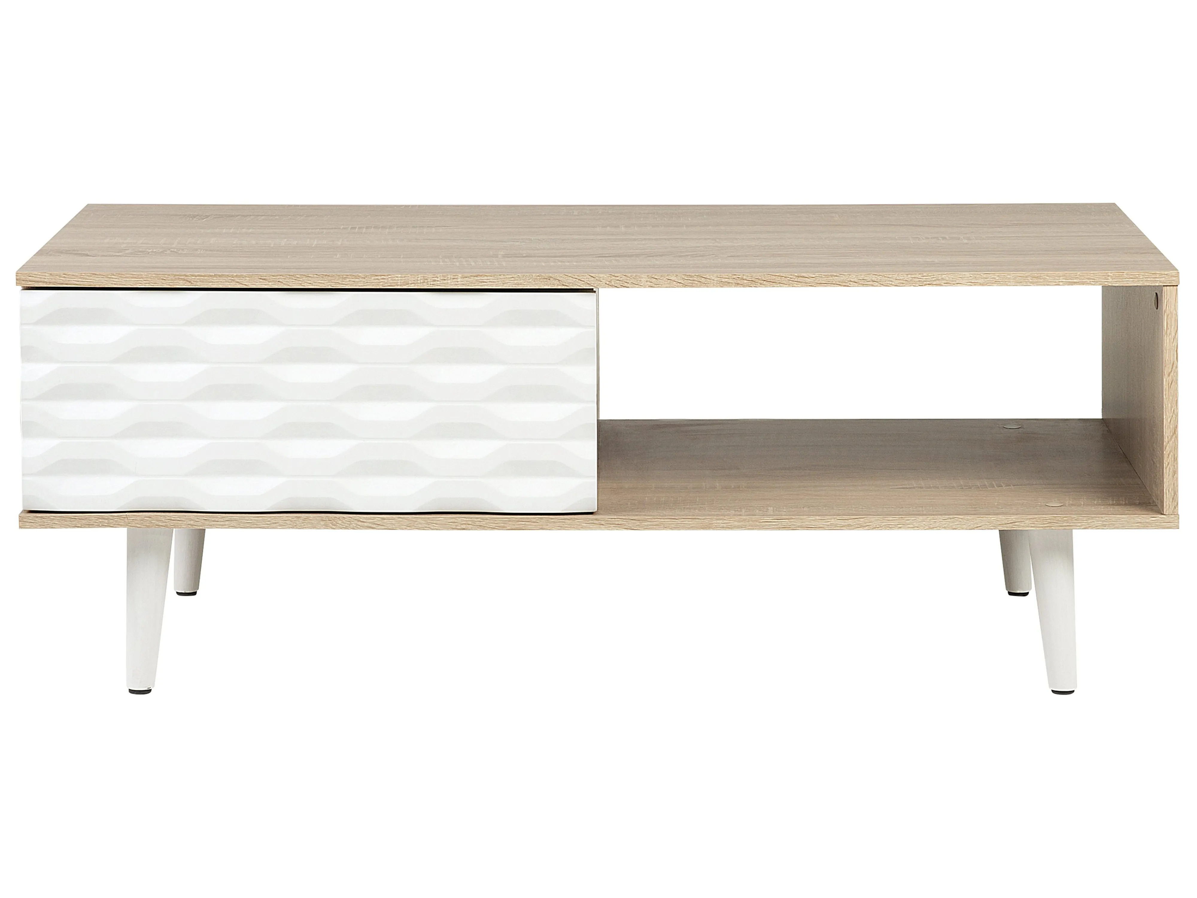 Salontafel SWANSEA Lichtbruin met opbergruimte