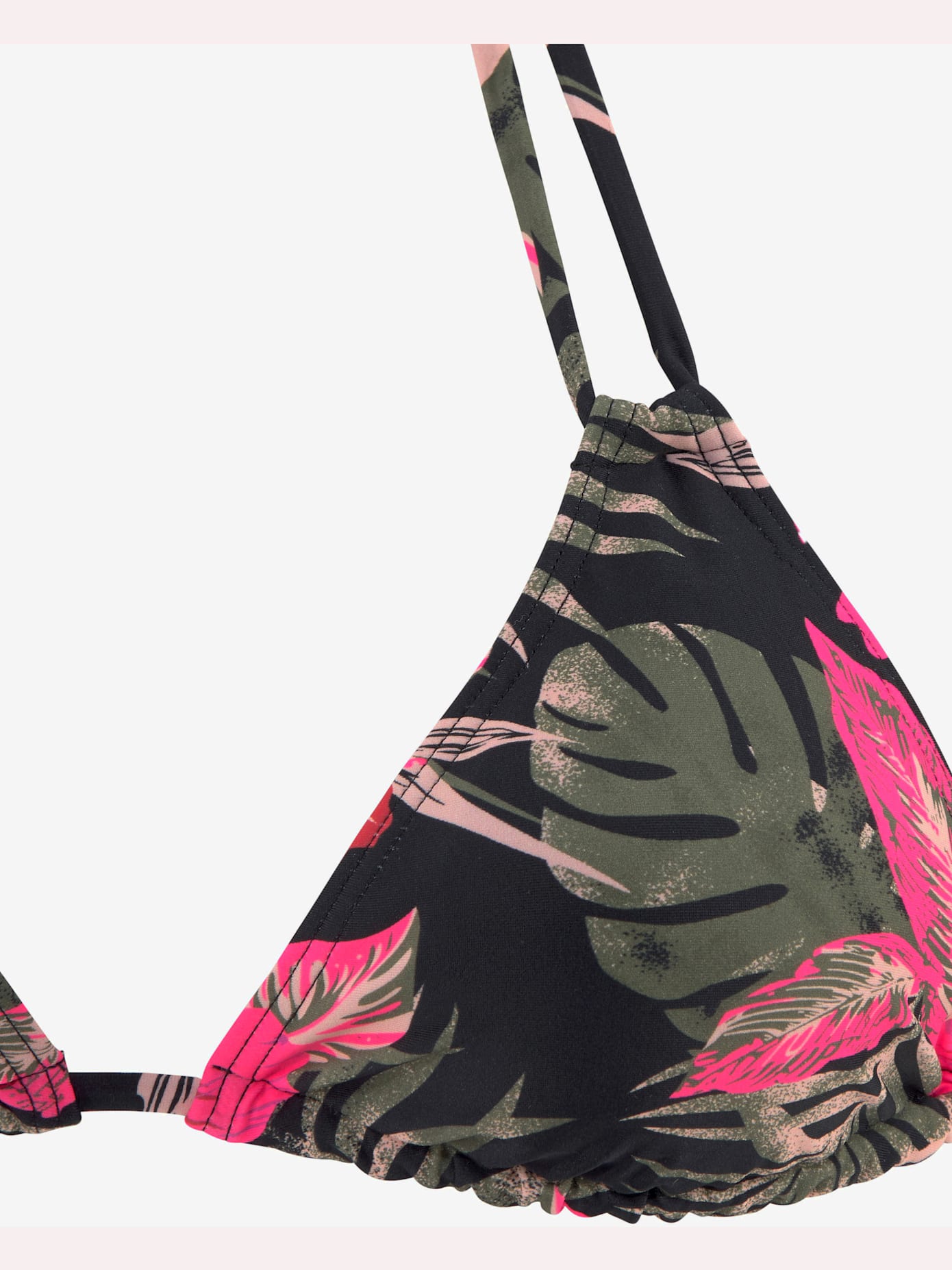 Haut de bikini triangle imprimé tropical