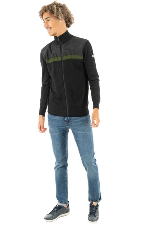 gilets cardigans benson and cherry signature noir-kaki