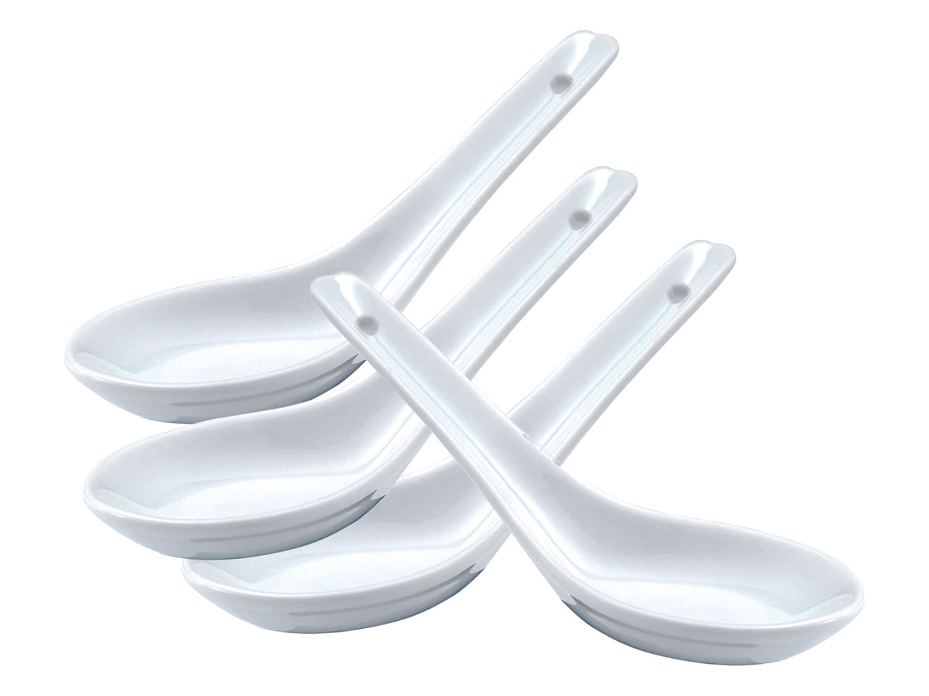 Cuillère chinoise (x 4) - en porcelaine