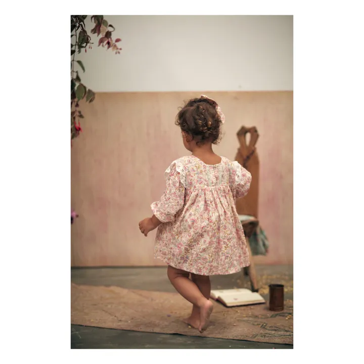 Louise Misha Robe Coton Bio Fleurs Arinola | Ecru