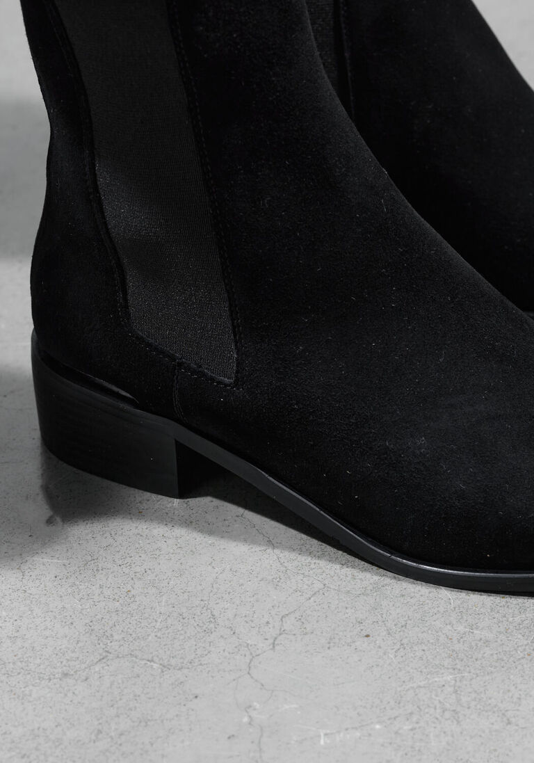 zwarte stefano lauran chelsea boots botin plano
