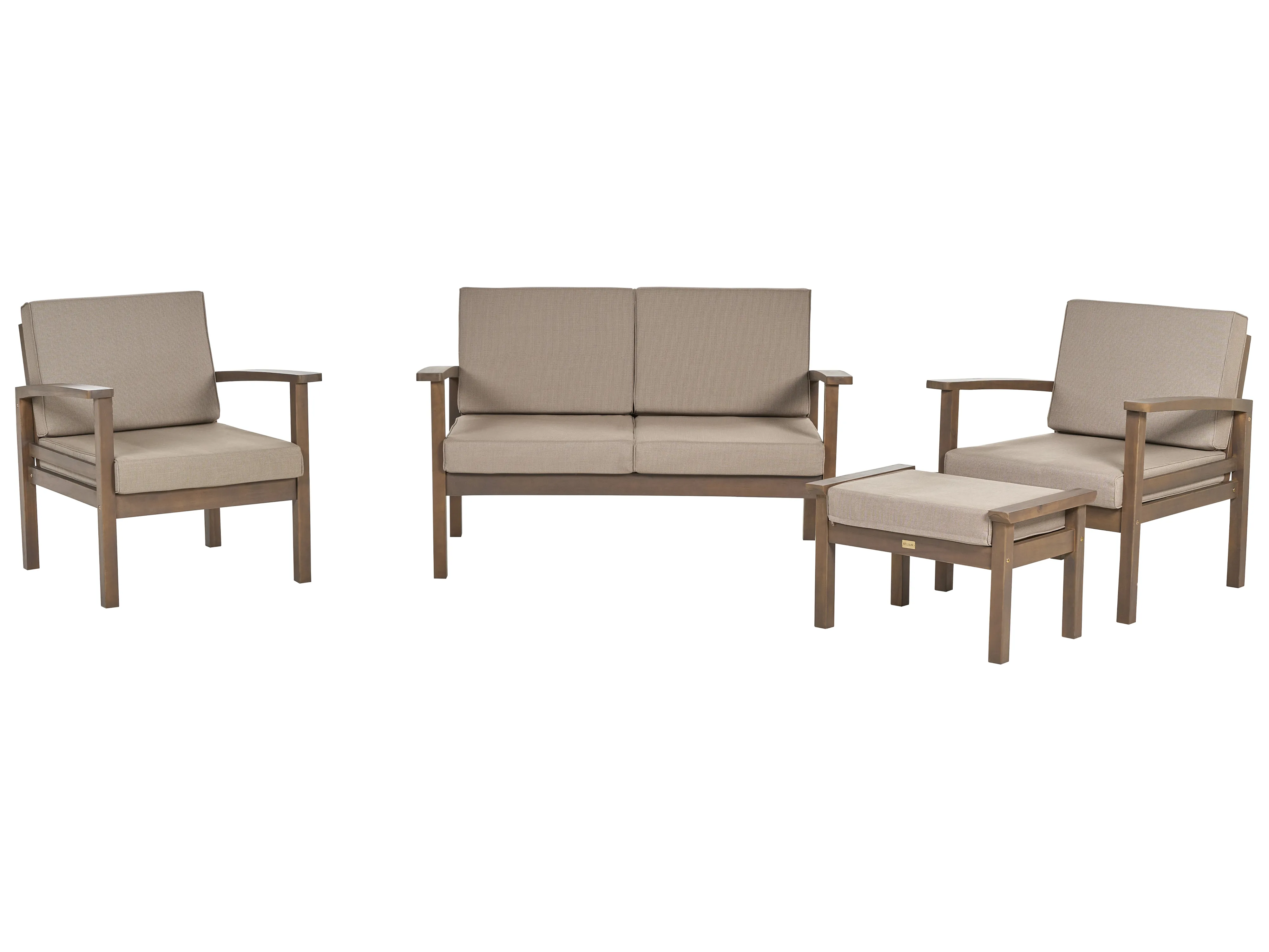 Loungeset met tafel 4-zits MANILA Gecertificeerd acaciahout Donkerbruin