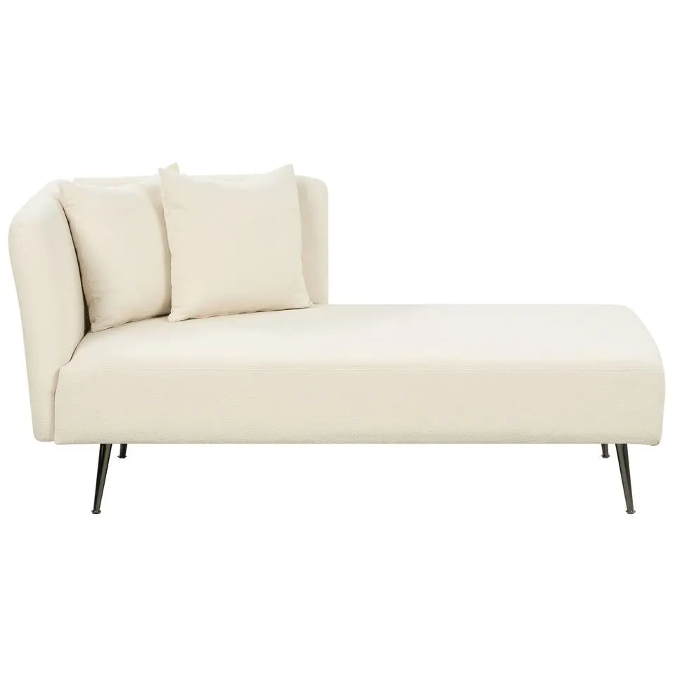 RIOM - Chaise longue - Wit - Linkszijdig - Bouclé