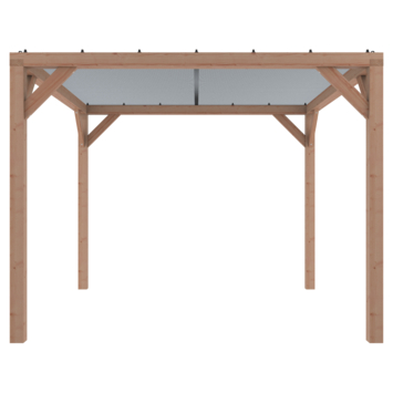 Pergola Silvano Douglas met schaduwdoek 324x324 cm