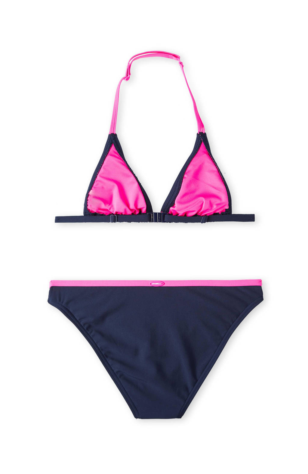 triangel bikini Essentials donkerblauw/roze