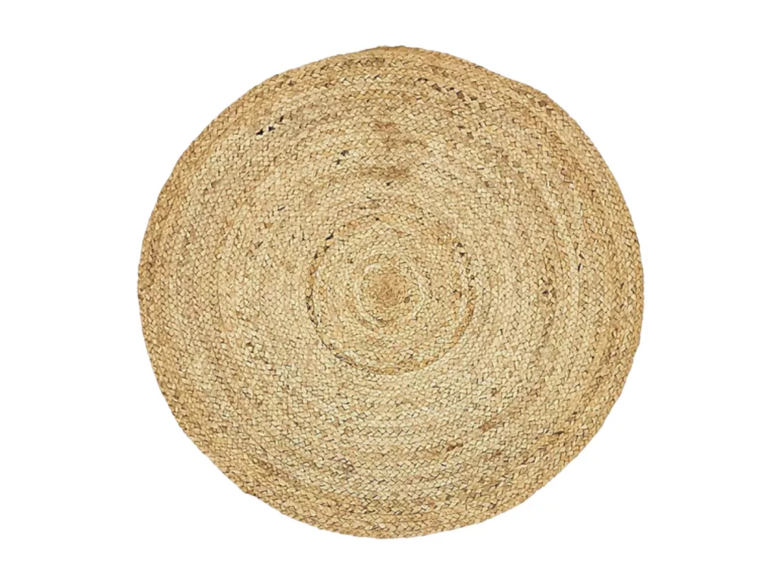 Tapis déco rond en jute 120x120cm