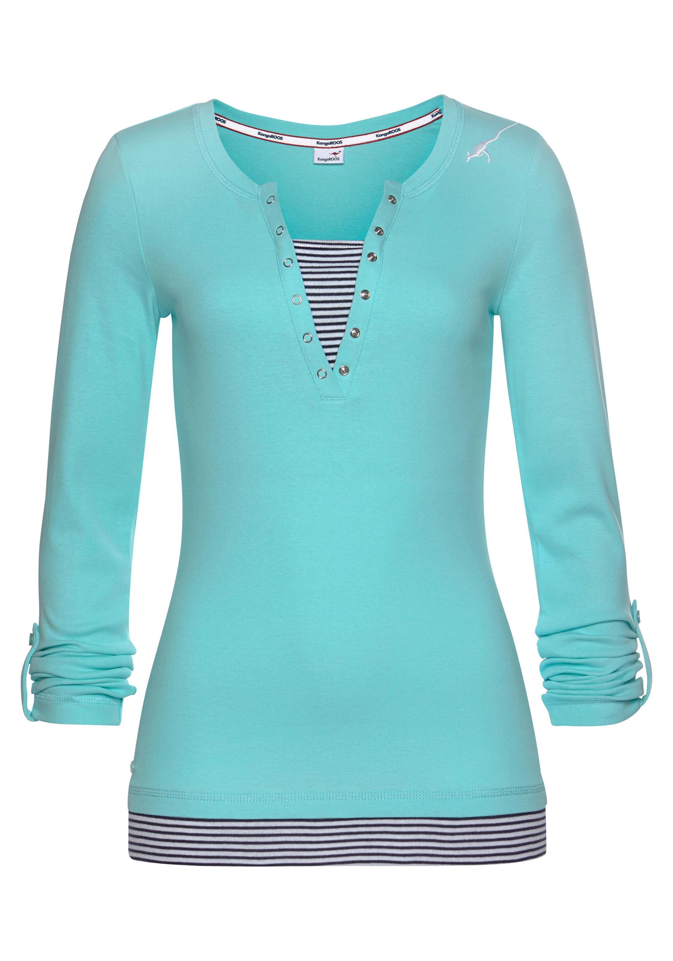KangaROOS 2-in-1-Shirt , Langarm,  sehr figurbetont