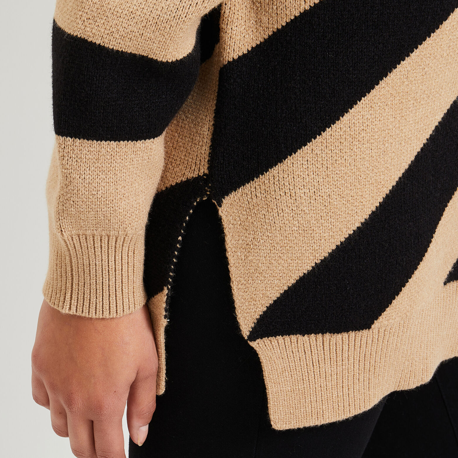 Pull color block femme