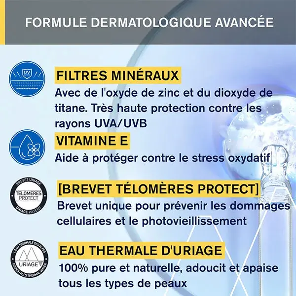 Protetor solar mineral Uriage Bariésun FPS 50+ sem fragrância 100ml