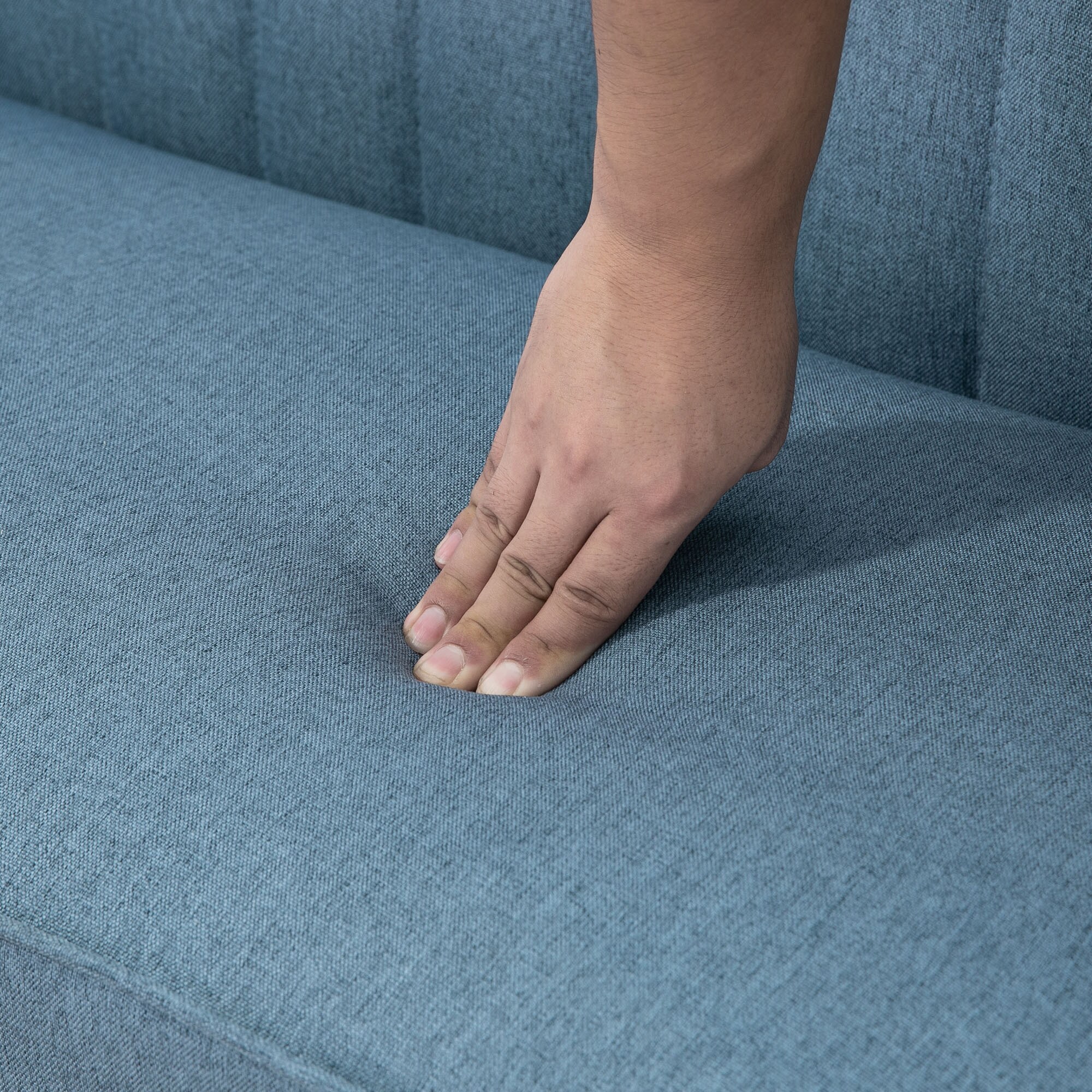 HOMCOM Stoffsofa als 2-Sitzer 117 x 56,5 x 77 (BxTxH)
