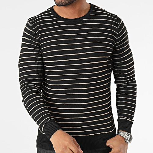 Pull A Rayures Noir