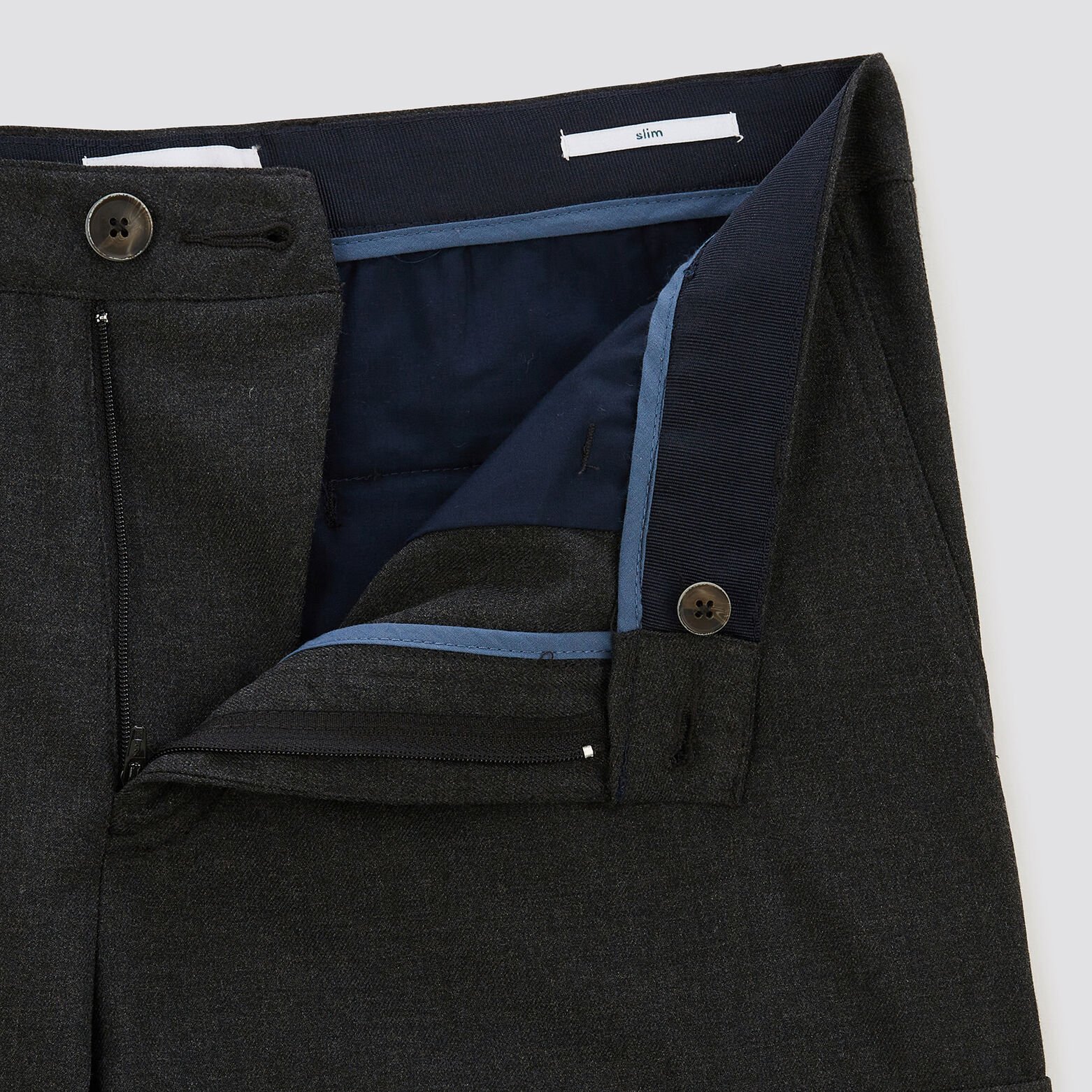 Pantalon cargo polyester recyclé Gris moyen