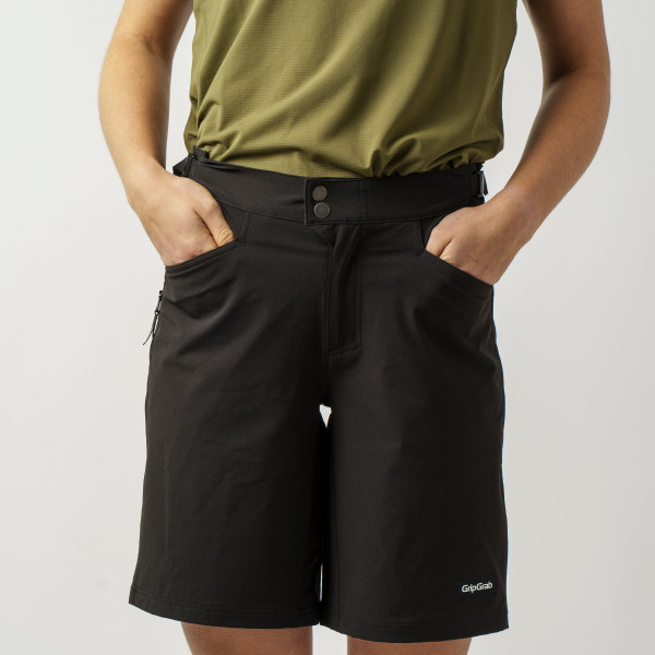 GripGrab Flow 2-i-1 Tekniske Cykelshorts Dame Sort