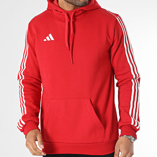 Sweat Capuche A Bandes HS3600 Rouge