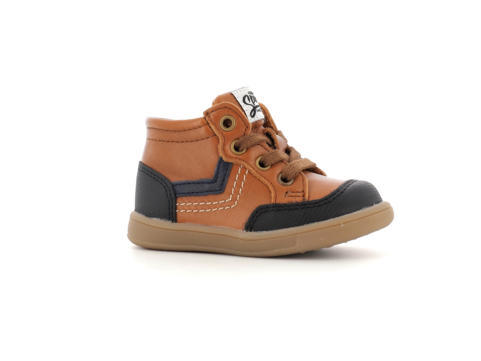 Gbb-VIGO AG157 MARRON Matières combinées Marron Bleu