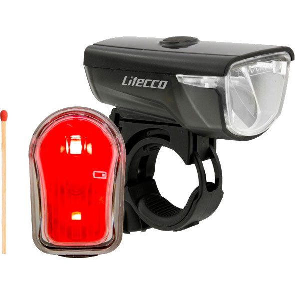 Litecco Shine 30Lux & Cando Fahrradbeleuchtung-Set
